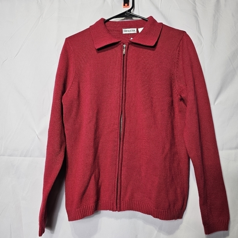 Tian Collection knitted XL front Zipper sweater cotton